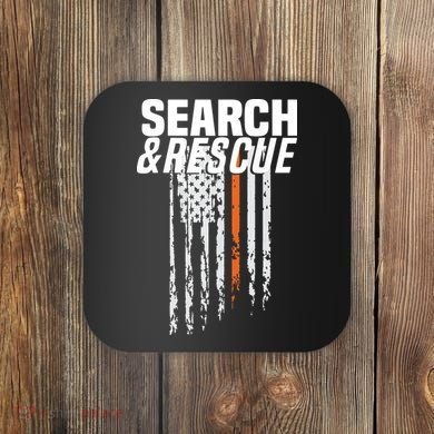 Thin Orange Line Search Rescue SAR Emergency Team Coaster