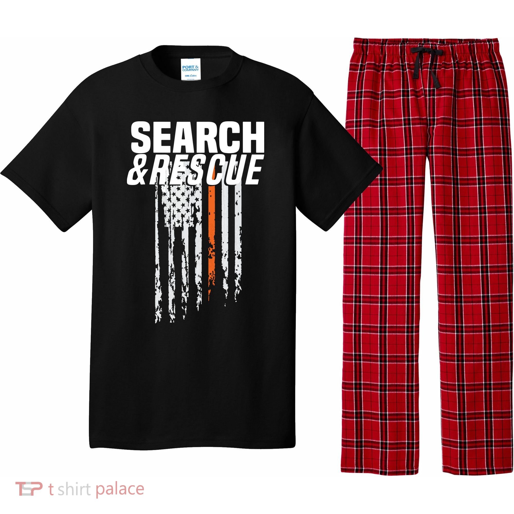 Thin Orange Line Search Rescue SAR Emergency Team Pajama Set