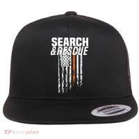 Thin Orange Line Search Rescue SAR Emergency Team Flat Bill Trucker Hat thumb 0