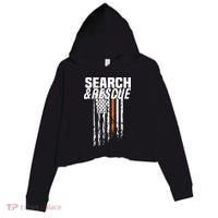 Thin Orange Line Search Rescue SAR Emergency Team Crop Fleece Hoodie thumb 0