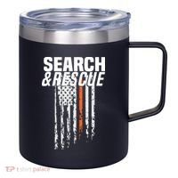 Thin Orange Line Search Rescue SAR Emergency Team 12oz Stainless Steel Coffee Mug thumb 0