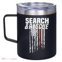 Thin Orange Line Search Rescue SAR Emergency Team 12oz Stainless Steel Coffee Mug thumb 2