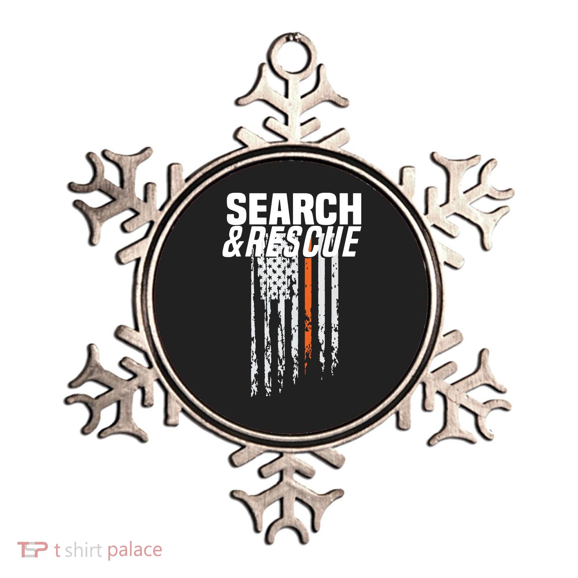 Thin Orange Line Search Rescue SAR Emergency Team Ornament