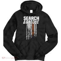 Thin Orange Line Search Rescue SAR Emergency Team Tie Dye Hoodie thumb 0