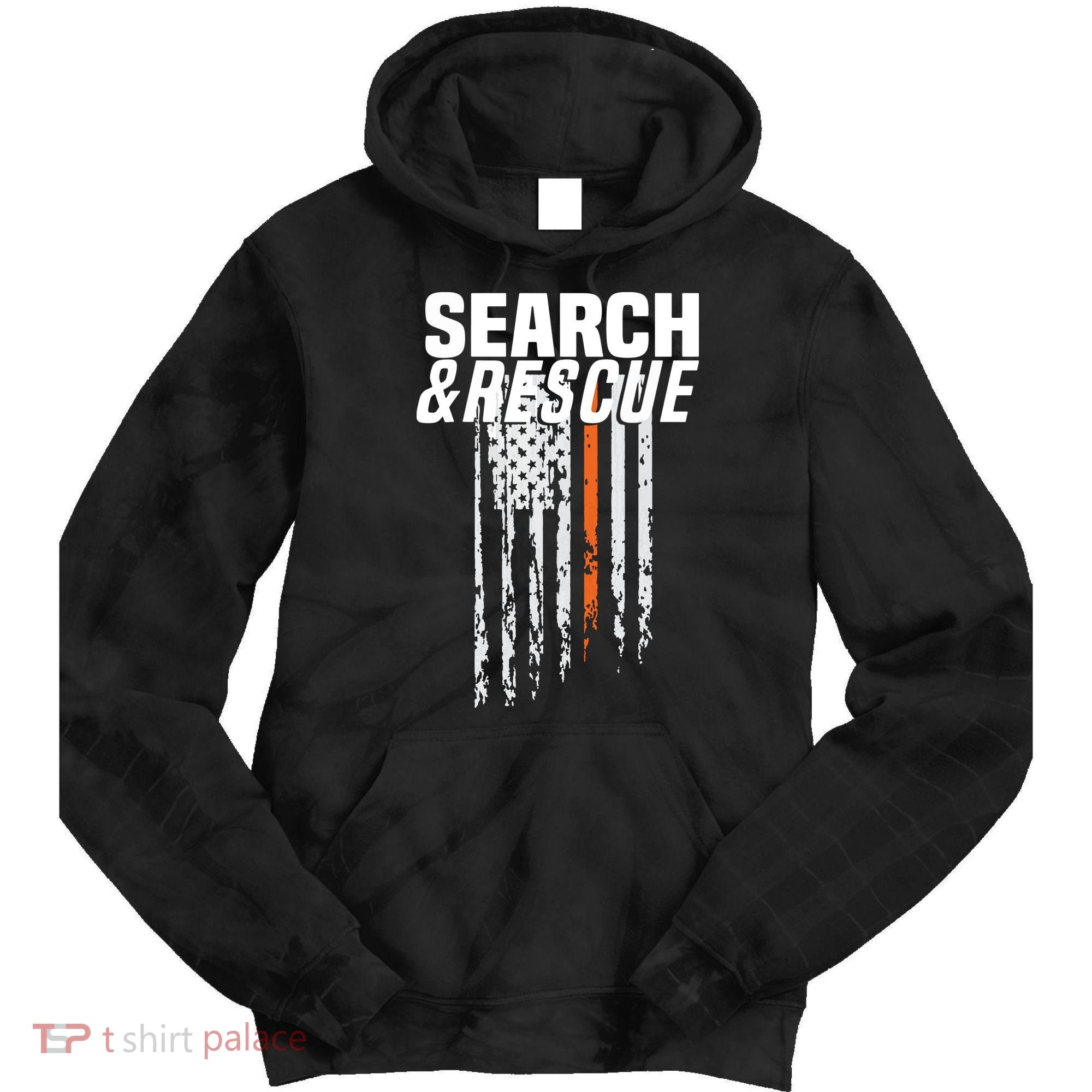 Thin Orange Line Search Rescue SAR Emergency Team Tie Dye Hoodie