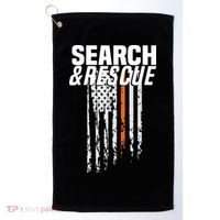 Thin Orange Line Search Rescue SAR Emergency Team Golf Towel thumb 0