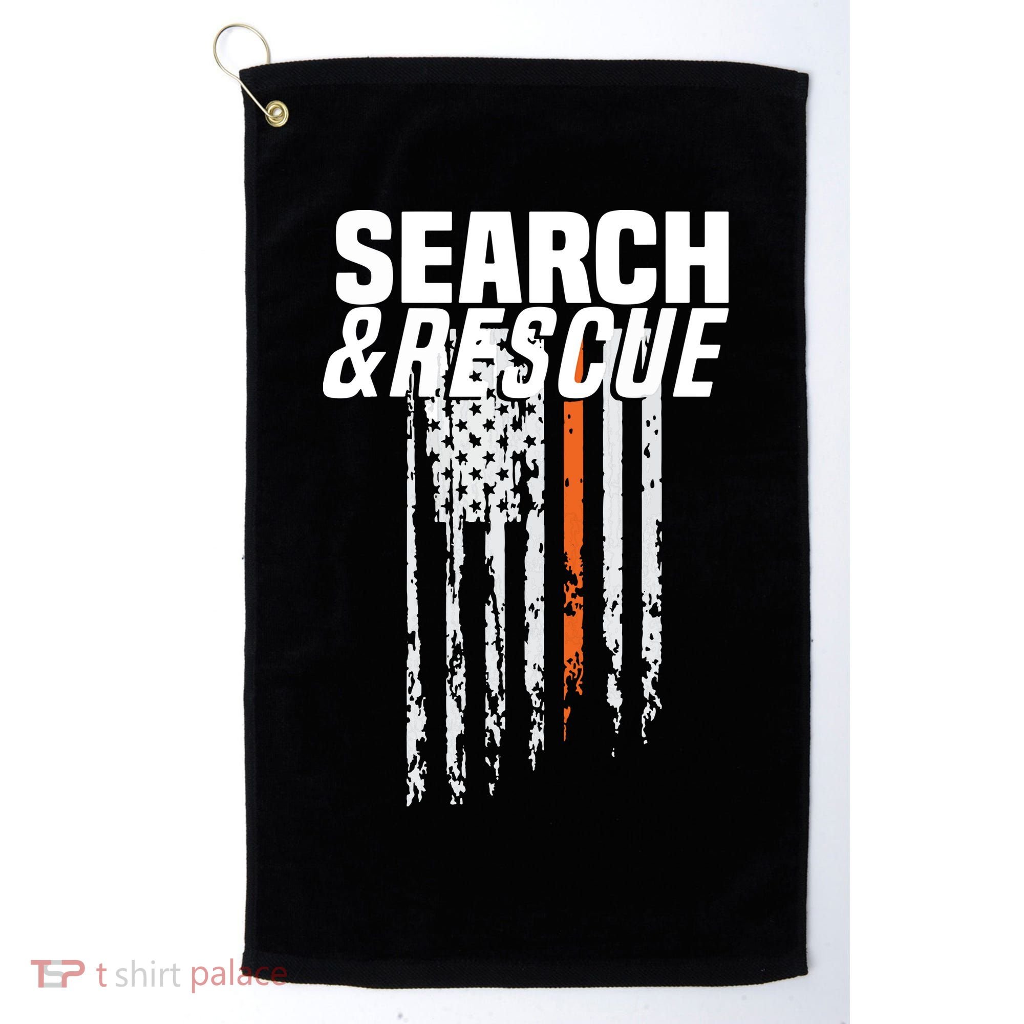 Thin Orange Line Search Rescue SAR Emergency Team Golf Towel