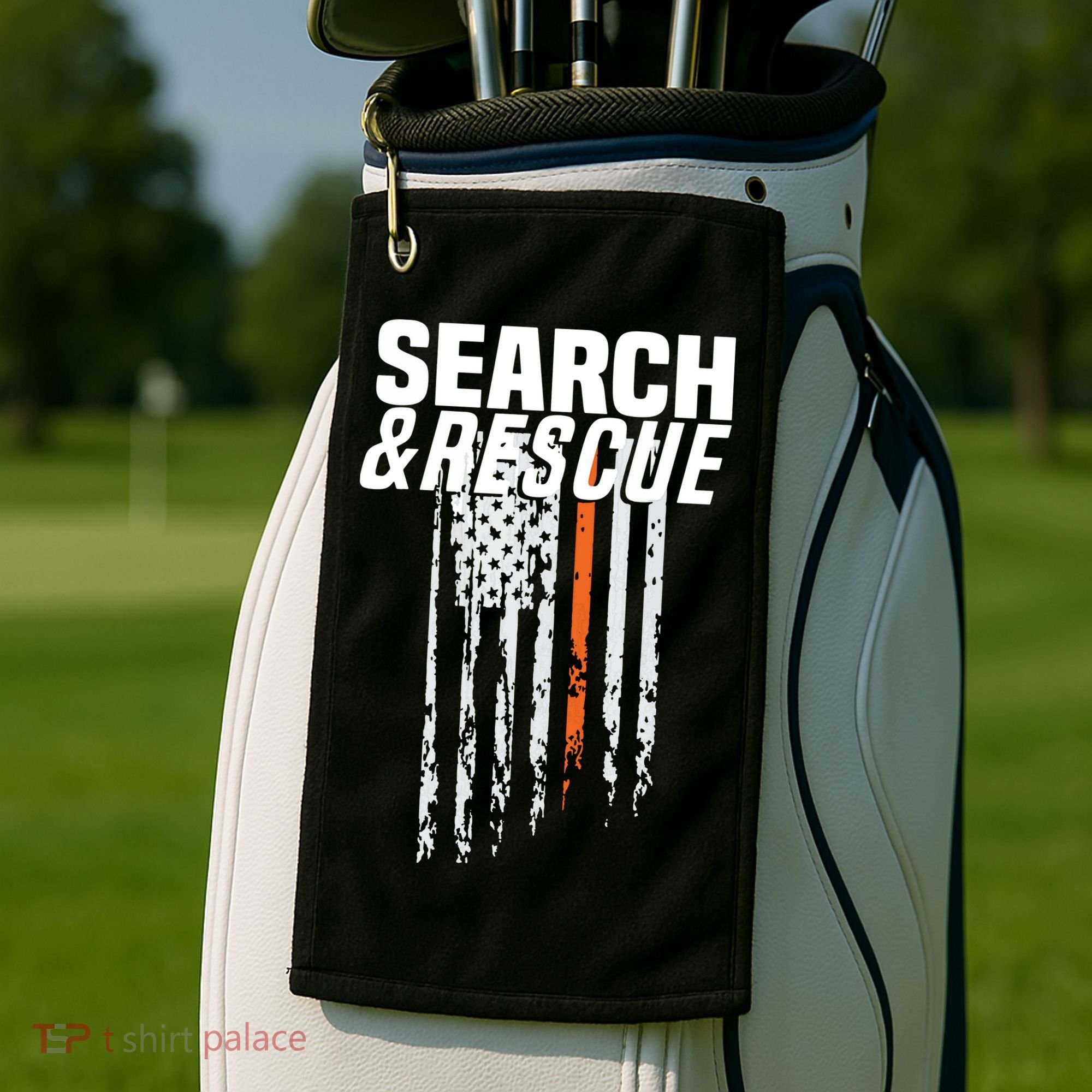 Thin Orange Line Search Rescue SAR Emergency Team Golf Towel