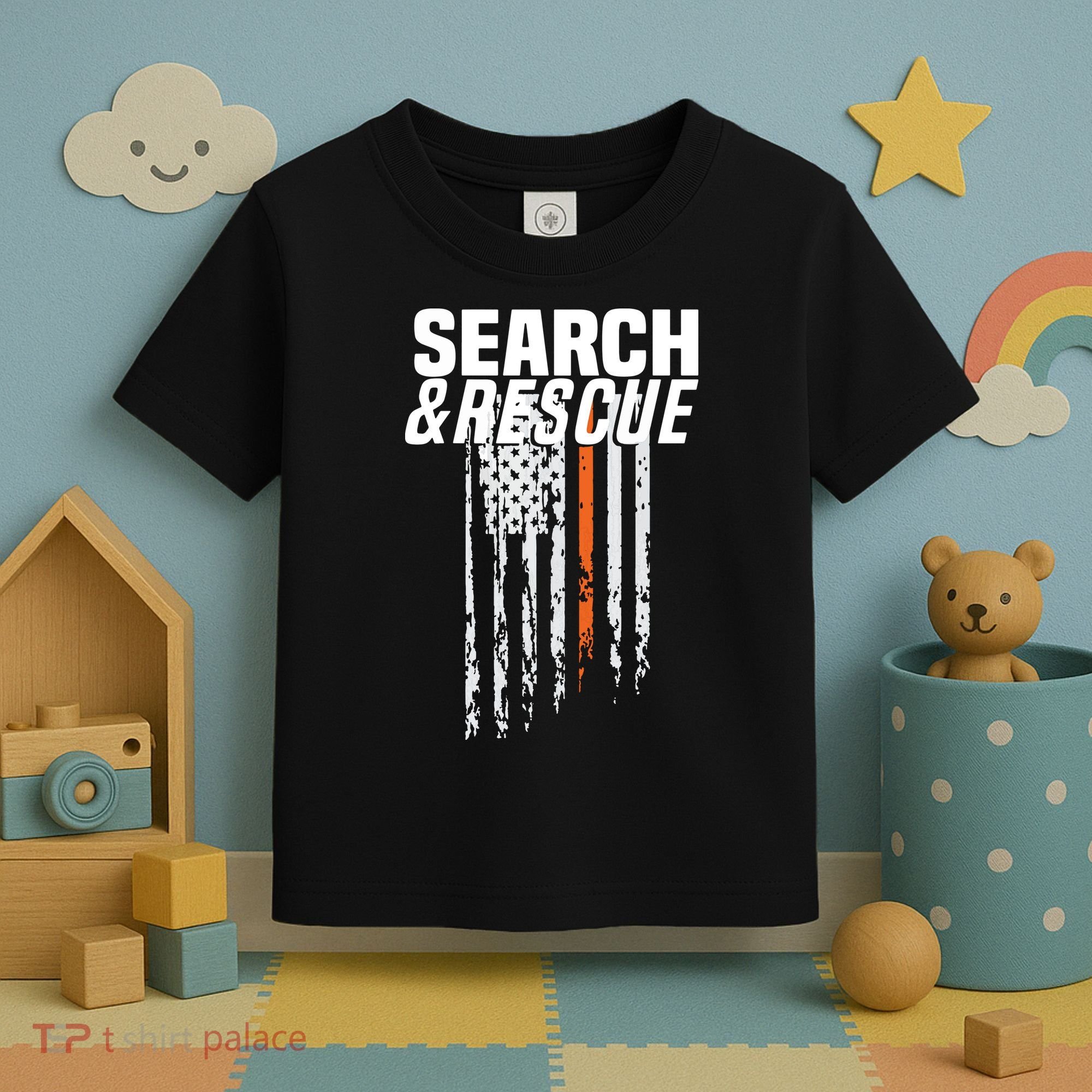 Thin Orange Line Search Rescue SAR Emergency Team Toddler T-Shirt
