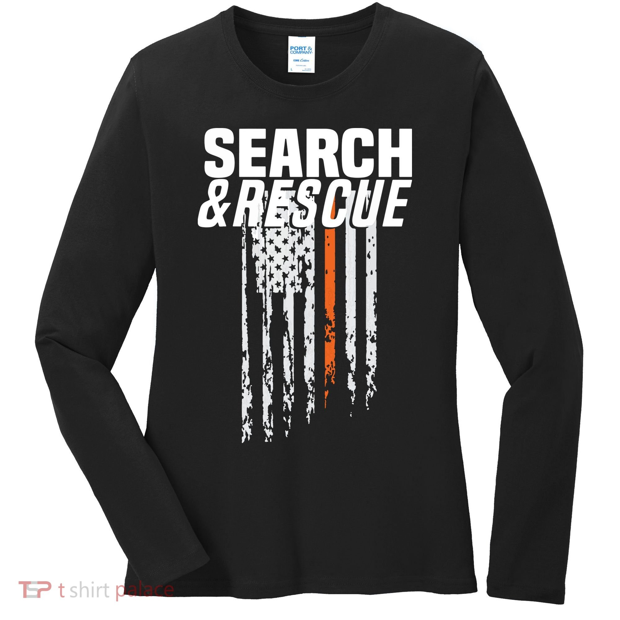 Thin Orange Line Search Rescue SAR Emergency Team Women's Long Sleeve Shirt
