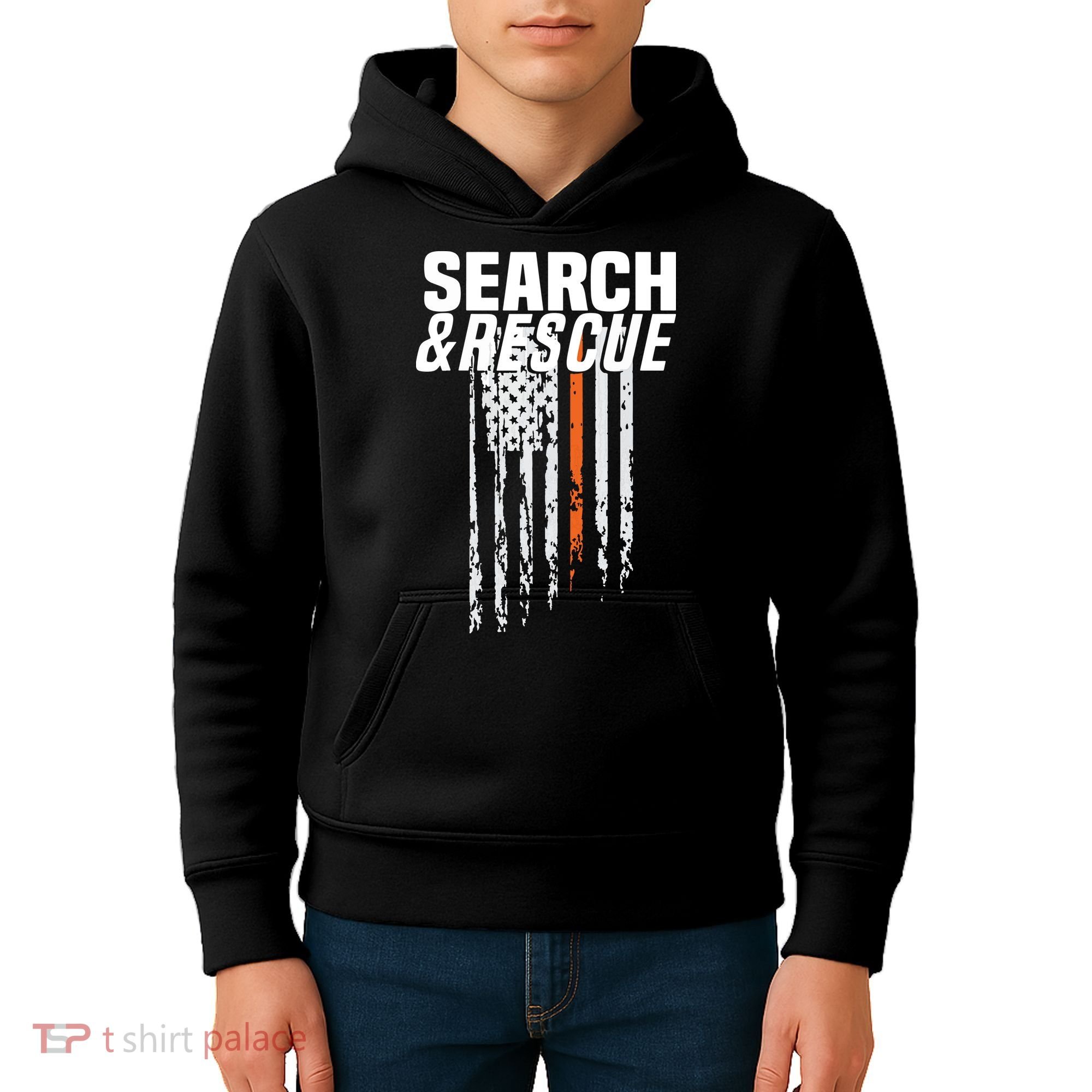 Thin Orange Line Search Rescue SAR Emergency Team Kids Hoodie