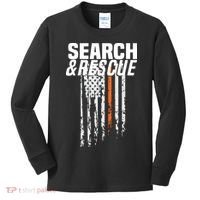 Thin Orange Line Search Rescue SAR Emergency Team Kids Long Sleeve Shirt thumb 0