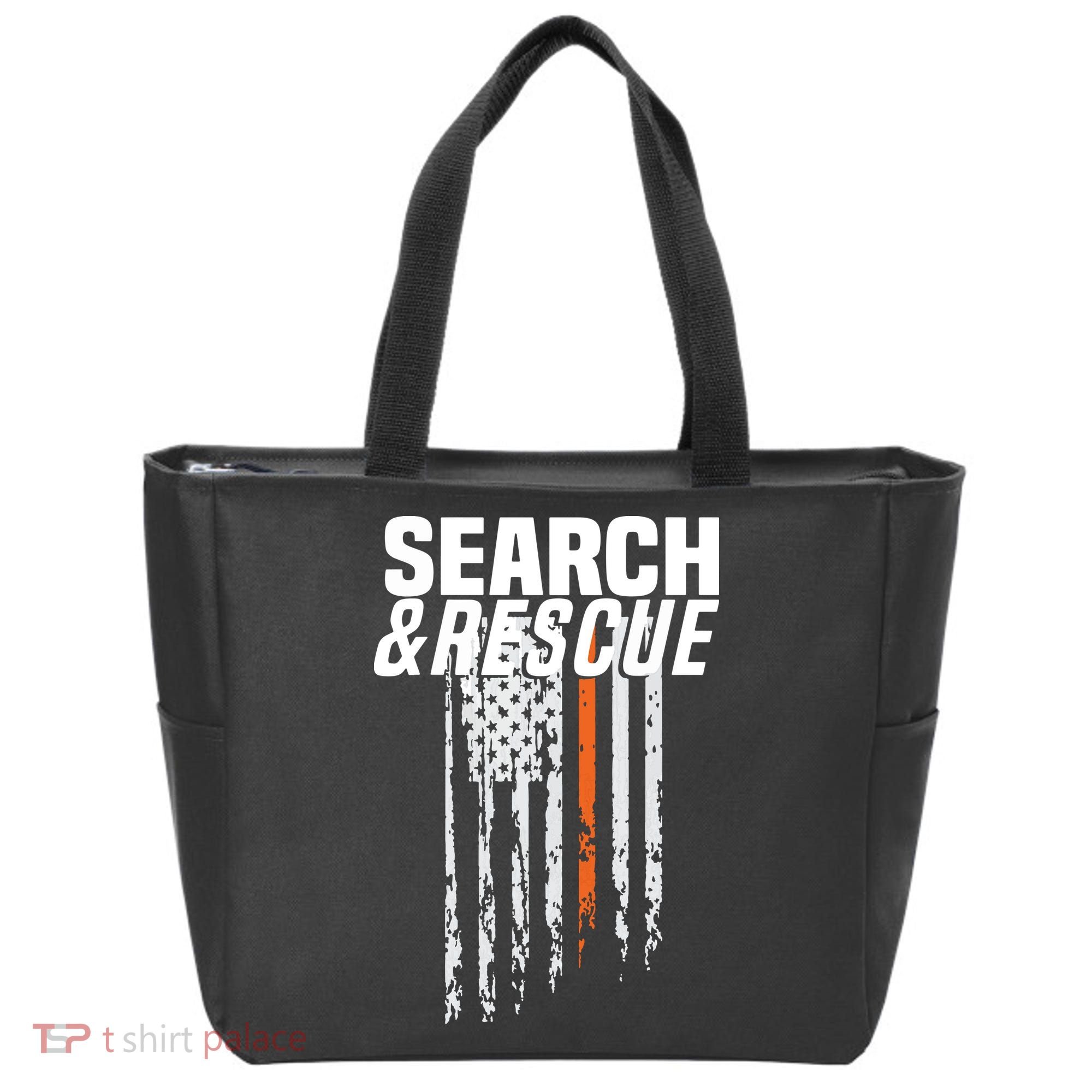 Thin Orange Line Search Rescue SAR Emergency Team Tote Bag