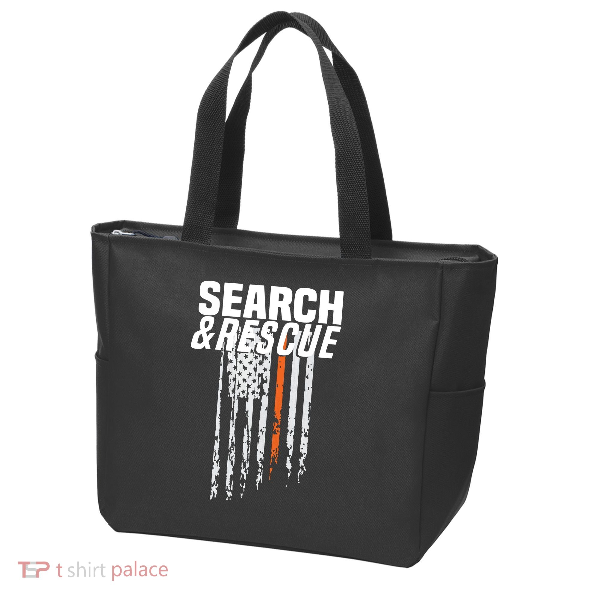 Thin Orange Line Search Rescue SAR Emergency Team Tote Bag