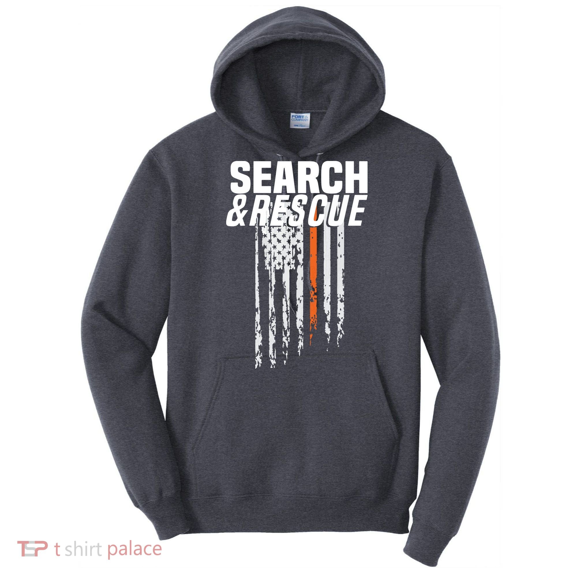 Thin Orange Line Search Rescue SAR Emergency Team Tall Hoodie