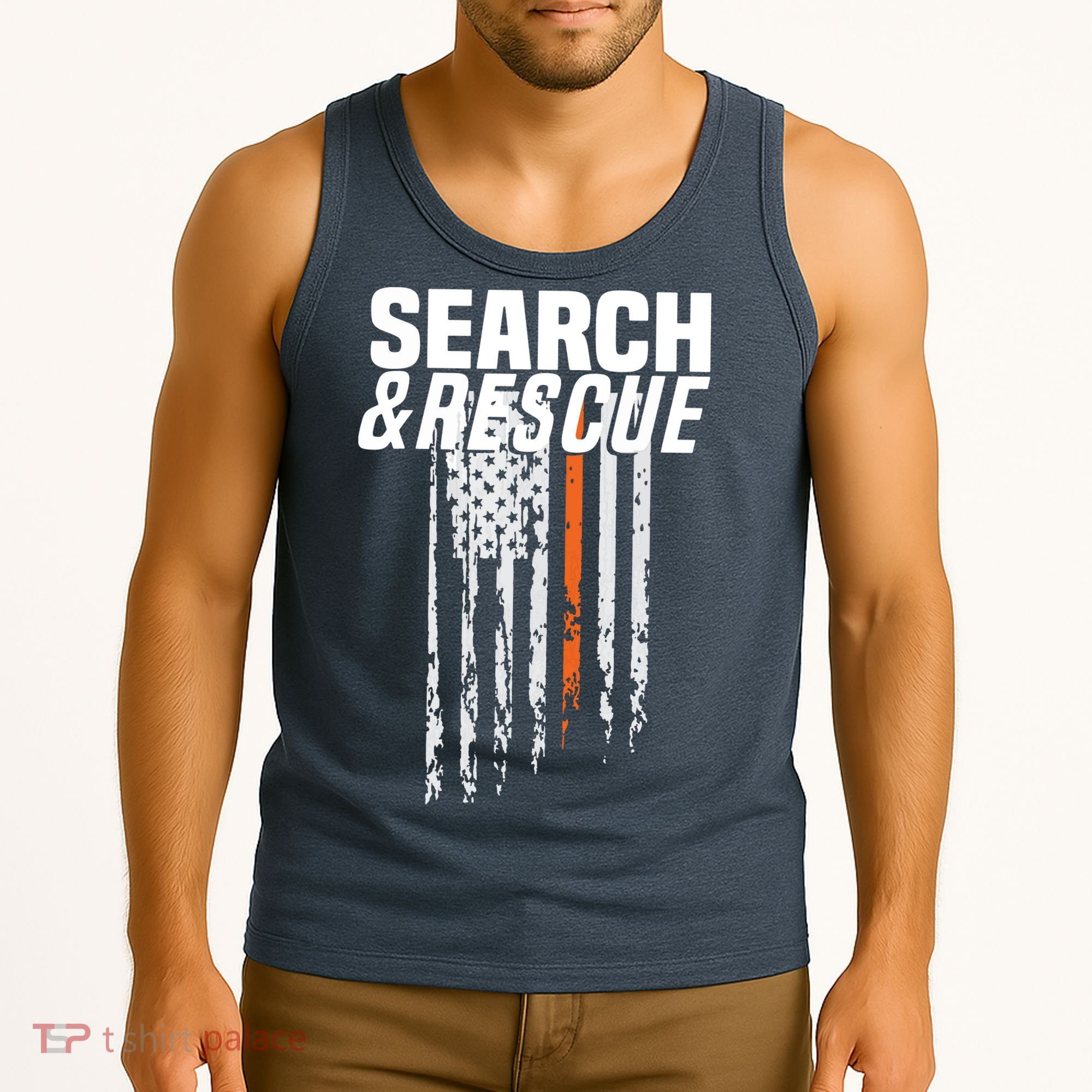 Thin Orange Line Search Rescue SAR Emergency Team Tank Top