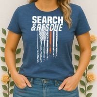Thin Orange Line Search Rescue SAR Emergency Team Women's T-Shirt thumb 2