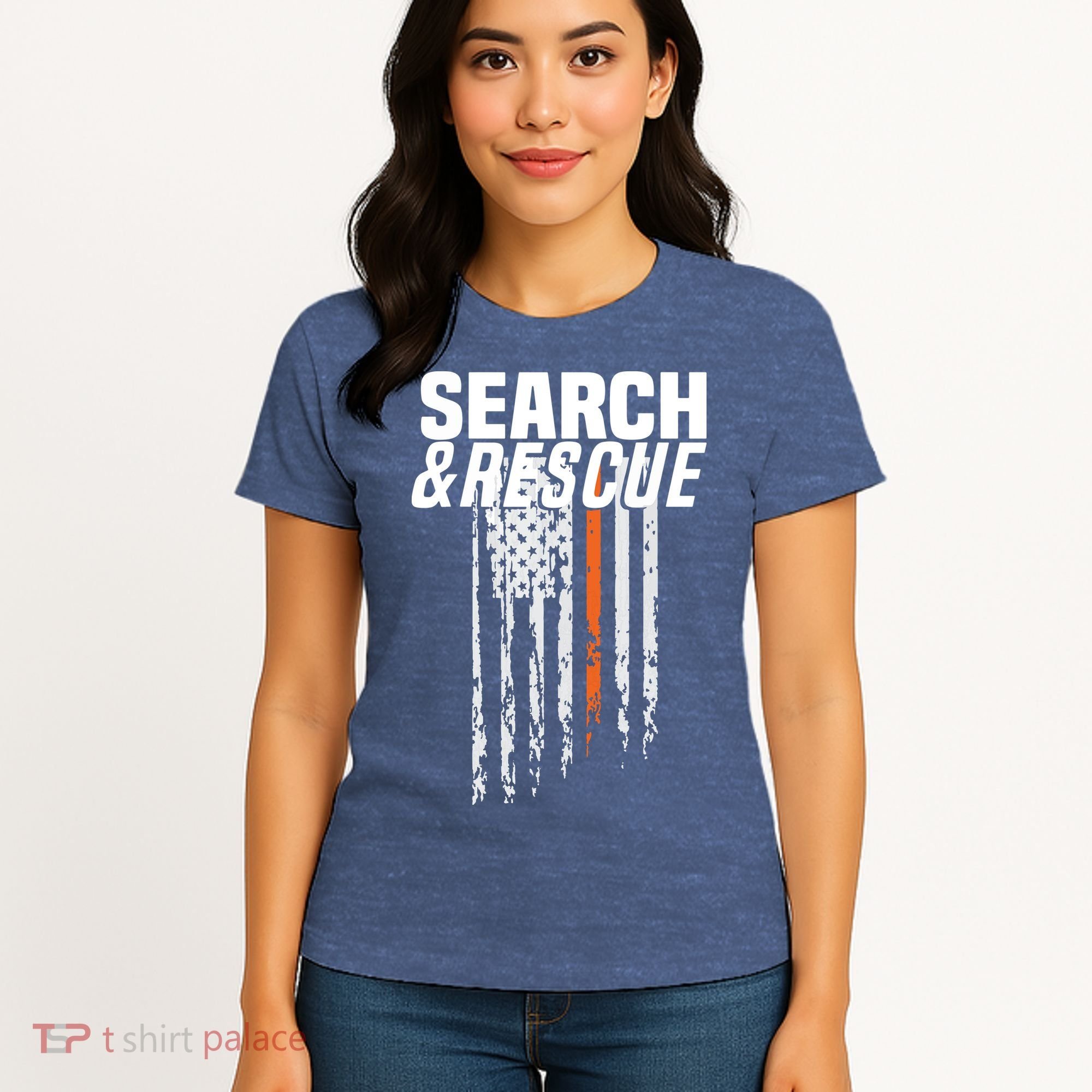Thin Orange Line Search Rescue SAR Emergency Team Women's T-Shirt