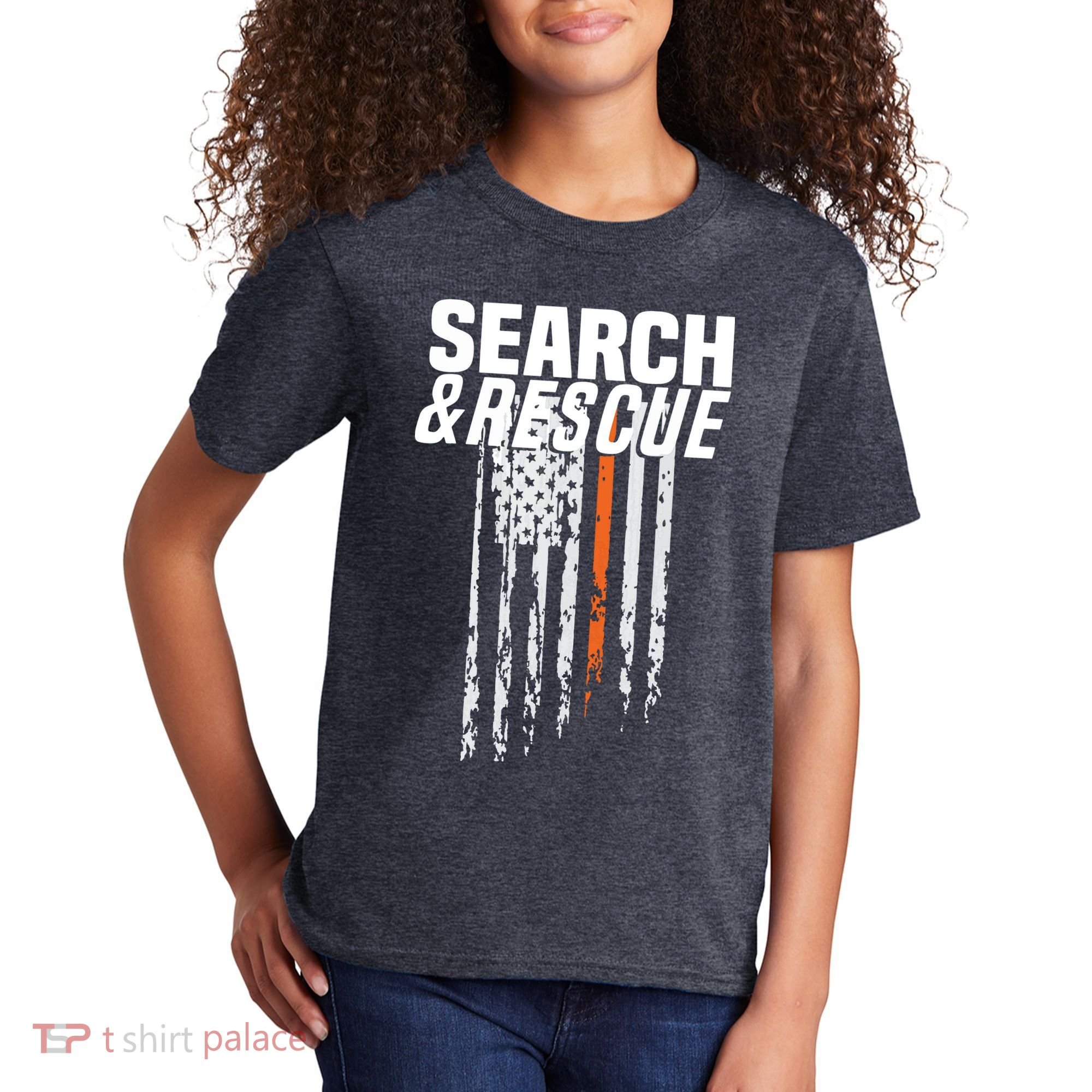 Thin Orange Line Search Rescue SAR Emergency Team Kids T-Shirt