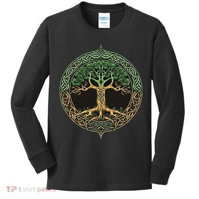 Tree of Life Yggdrasil Kids Long Sleeve Shirt