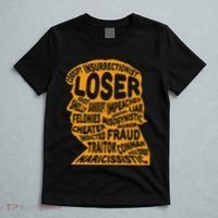 Trump Outline Loser Corrupt Idiot Liar Felonies Fraud T-Shirt thumb 5