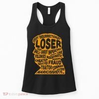 Trump Outline Loser Corrupt Idiot Liar Felonies Fraud Women's Tank Top thumb 0