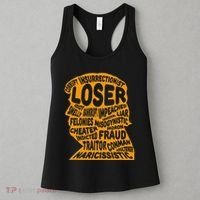 Trump Outline Loser Corrupt Idiot Liar Felonies Fraud Women's Tank Top thumb 3