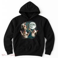 Three Opposum Moon 3 Possum Dead Moon Weird Cursed Meme Hoodie thumb 0