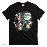 Three Opposum Moon 3 Possum Dead Moon Weird Cursed Meme T-Shirt thumb 0