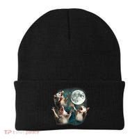 Three Opposum Moon 3 Possum Dead Moon Weird Cursed Meme Beanie thumb 0