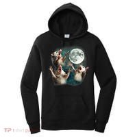 Three Opposum Moon 3 Possum Dead Moon Weird Cursed Meme Women's Hoodie thumb 0