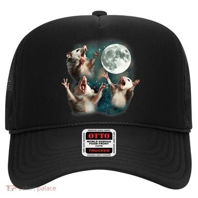 Three Opposum Moon 3 Possum Dead Moon Weird Cursed Meme Hat