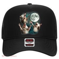 Three Opposum Moon 3 Possum Dead Moon Weird Cursed Meme Hat thumb 0