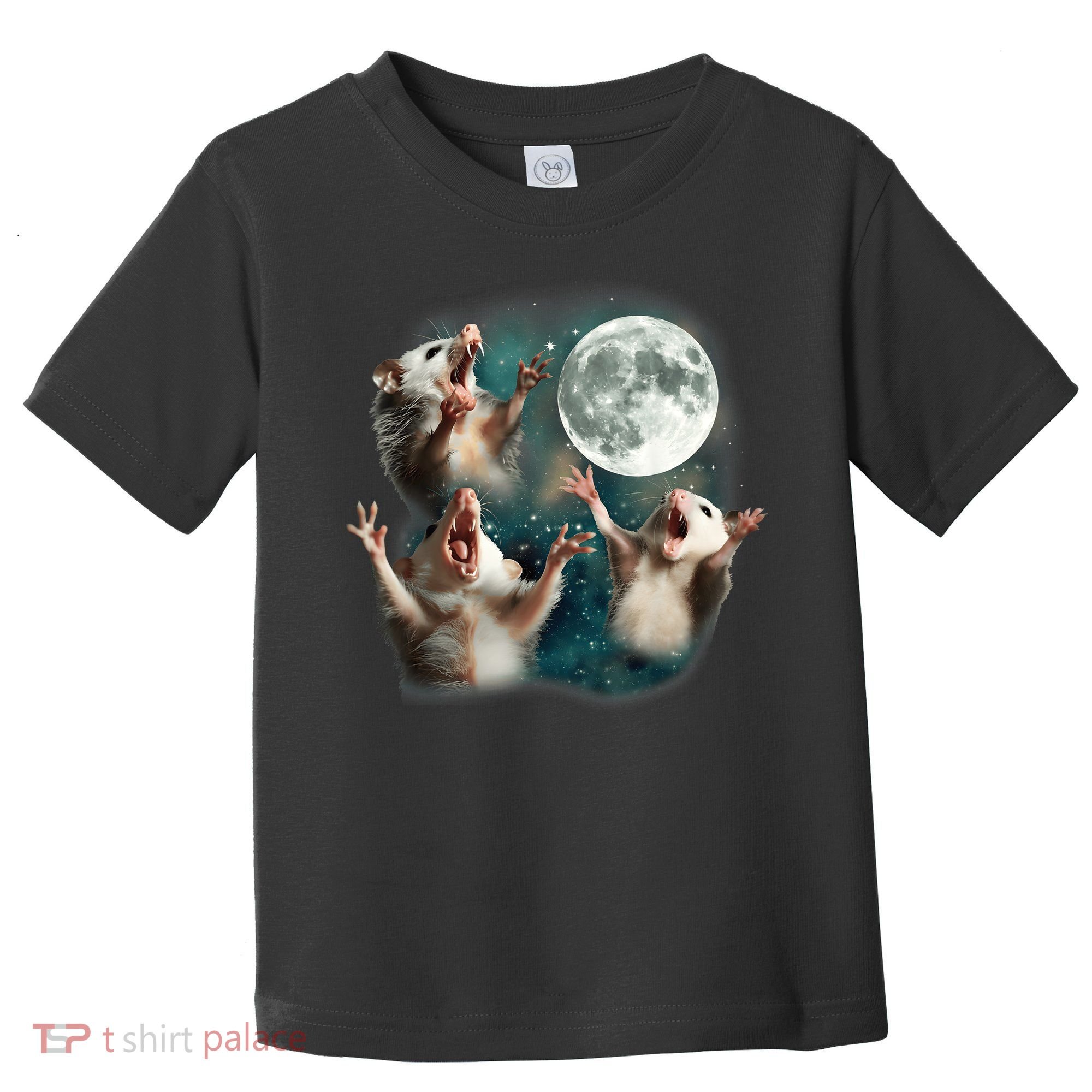 Three Opposum Moon 3 Possum Dead Moon Weird Cursed Meme Toddler T-Shirt