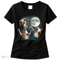 Three Opposum Moon 3 Possum Dead Moon Weird Cursed Meme Women's T-Shirt thumb 0