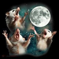 Three Opposum Moon 3 Possum Dead Moon Weird Cursed Meme Kids Sweatshirt thumb 2