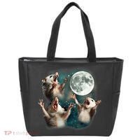 Three Opposum Moon 3 Possum Dead Moon Weird Cursed Meme Tote Bag thumb 0