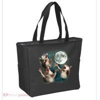 Three Opposum Moon 3 Possum Dead Moon Weird Cursed Meme Tote Bag thumb 2
