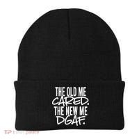 The Old Me Cared The New Me Dgaf Meaningful Gift Beanie thumb 0