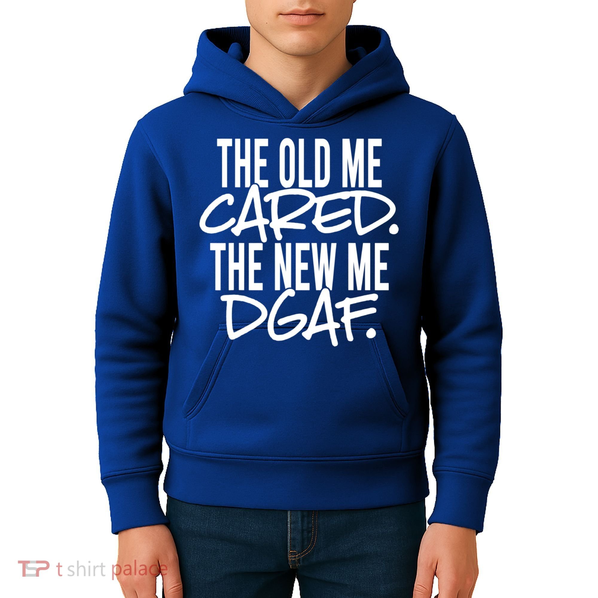The Old Me Cared The New Me Dgaf Meaningful Gift Kids Hoodie