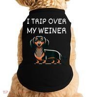 Tripping Over My Weiner Funny Dachshund Doxie Weiner Gift Doggie Tank thumb 0