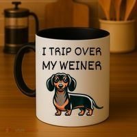 Tripping Over My Weiner Funny Dachshund Doxie Weiner Gift Coffee Mug thumb 4
