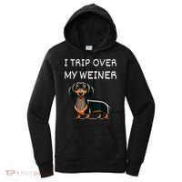 Tripping Over My Weiner Funny Dachshund Doxie Weiner Gift Women's Hoodie thumb 0