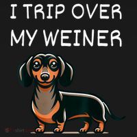 Tripping Over My Weiner Funny Dachshund Doxie Weiner Gift Women's Hoodie thumb 2