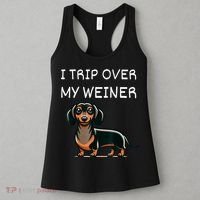 Tripping Over My Weiner Funny Dachshund Doxie Weiner Gift Women's Tank Top thumb 3