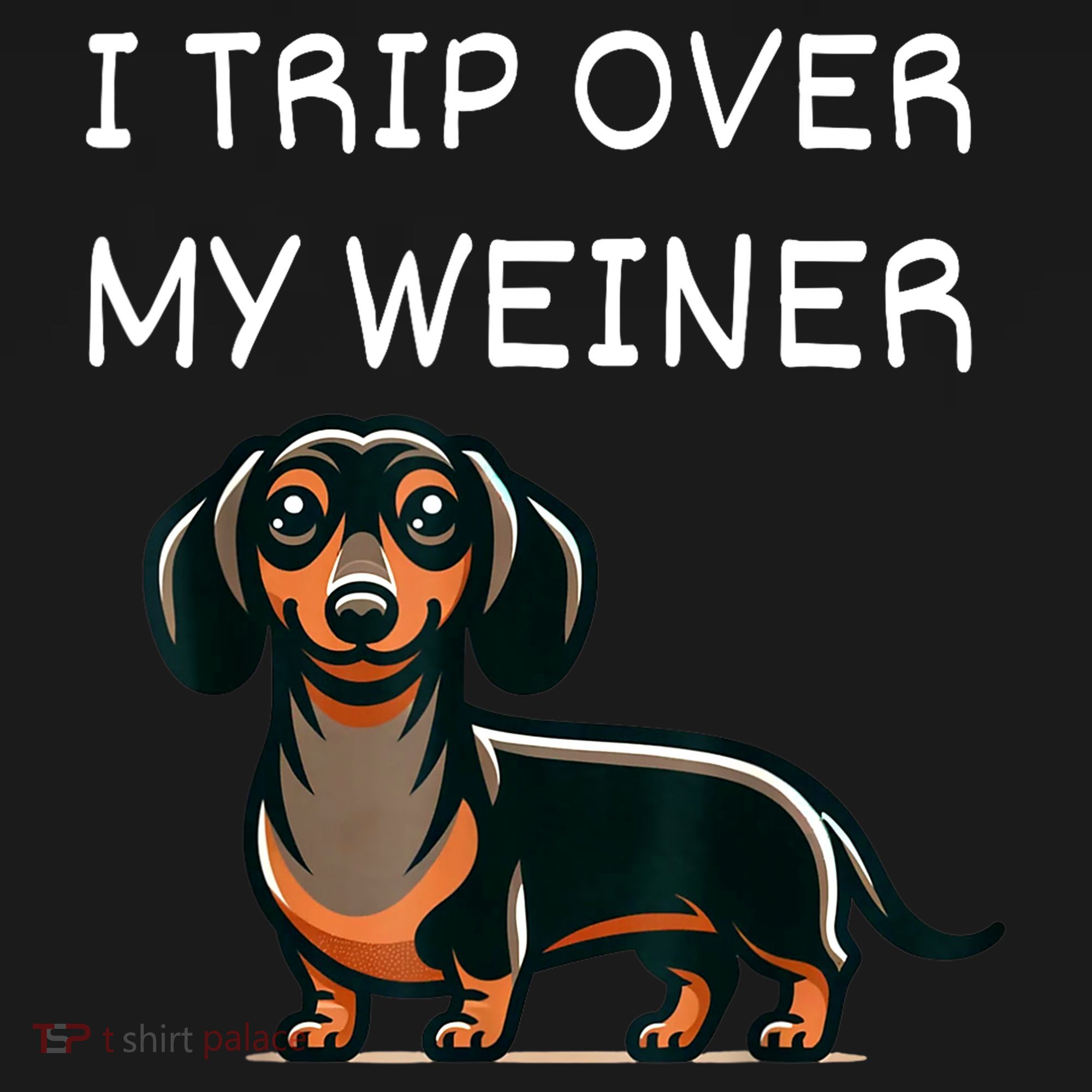 Tripping Over My Weiner Funny Dachshund Doxie Weiner Gift Women's Tank Top