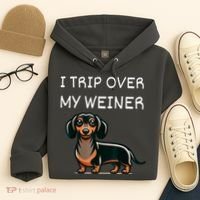 Tripping Over My Weiner Funny Dachshund Doxie Weiner Gift Hoodie thumb 4