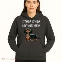 Tripping Over My Weiner Funny Dachshund Doxie Weiner Gift Hoodie thumb 5