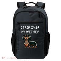 Tripping Over My Weiner Funny Dachshund Doxie Weiner Gift Backpack thumb 0