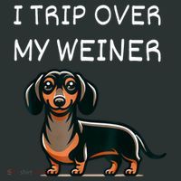 Tripping Over My Weiner Funny Dachshund Doxie Weiner Gift Mousepad thumb 1